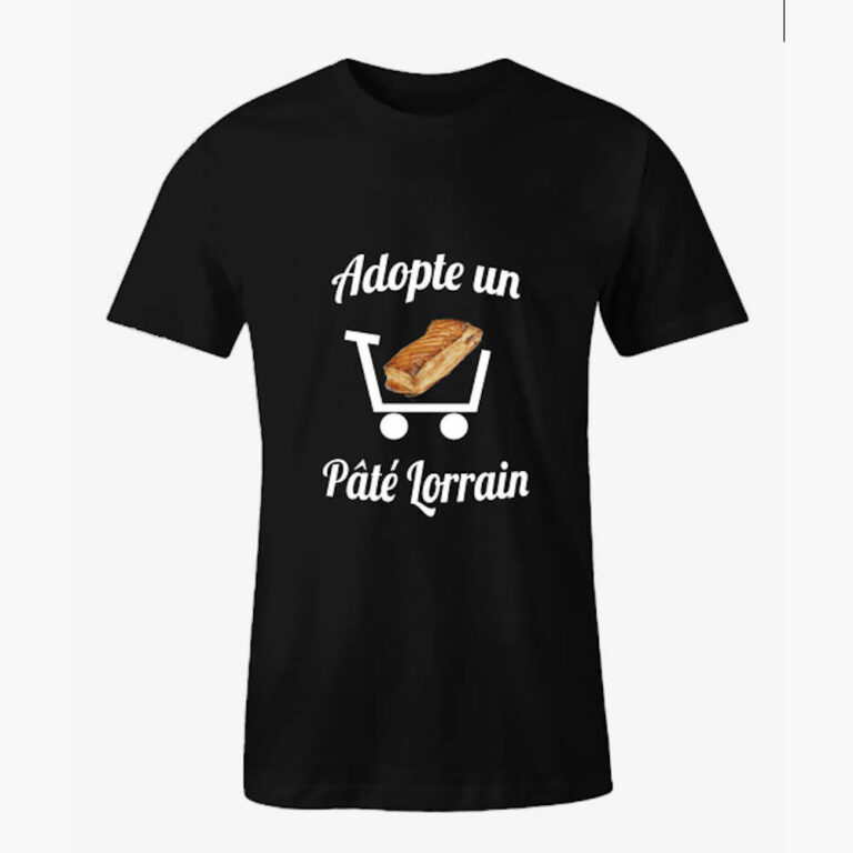 T-shirt adopte un pâté Lorrain | t-shirt noir adopte un pate lorrain ...
